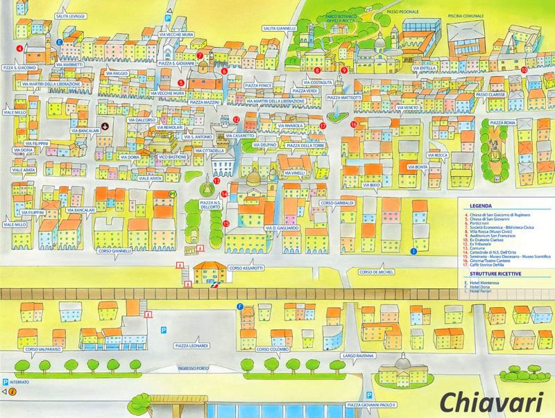 Chiavari Old Town Map