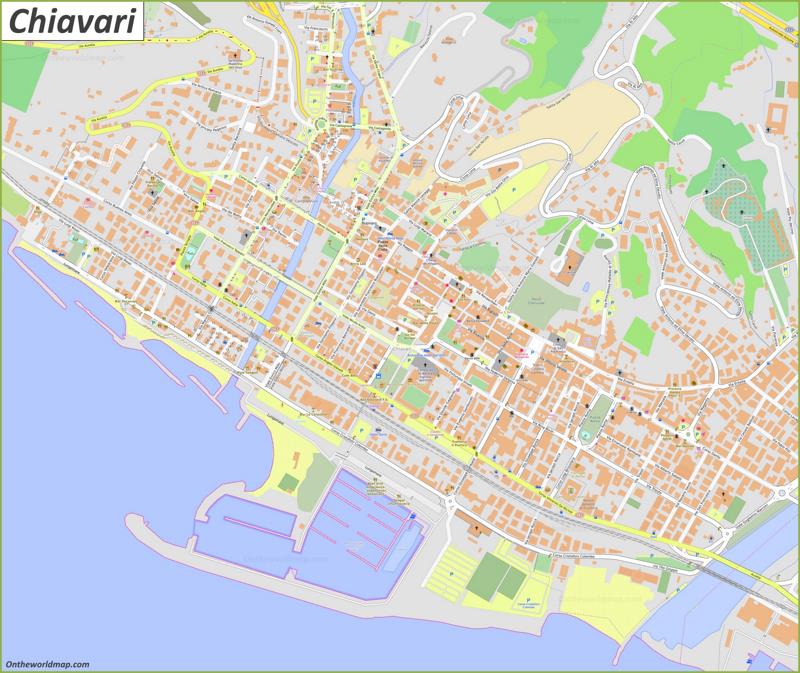 Map of Chiavari