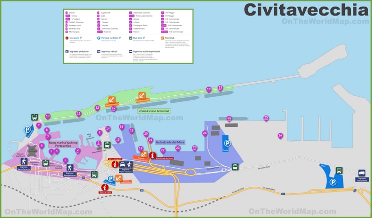 Port of Civitavecchia map