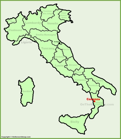 Cosenza Location Map