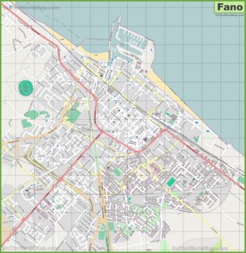 Large detailed map of Fano
