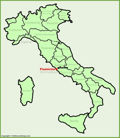 Fiumicino Location Map