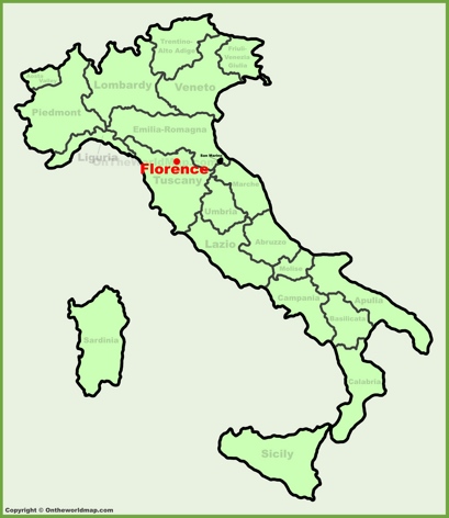 Florence Location Map