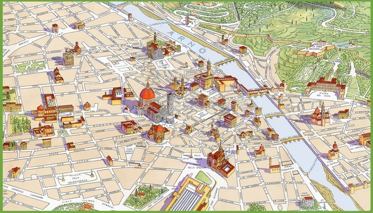 Florence travel map