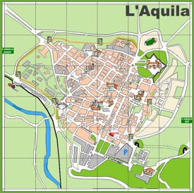 L'Aquila tourist map
