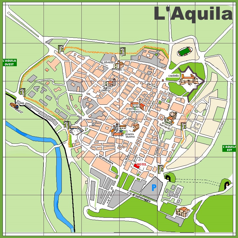 L Aquila Tourist Map