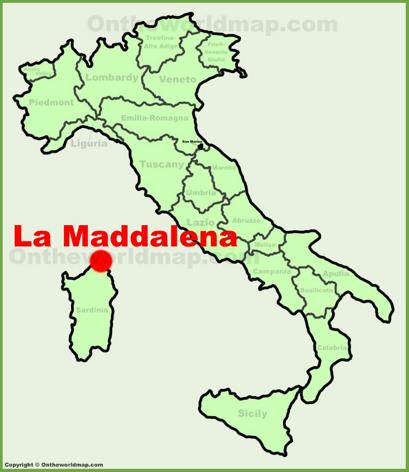 La Maddalena Location Map