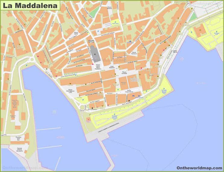 La Maddalena Old Town Map