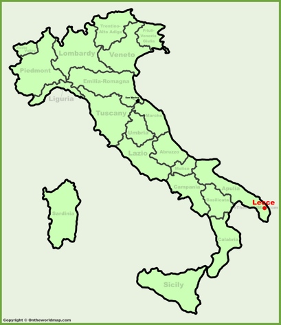 Lecce Location Map