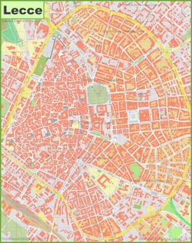 Lecce tourist map