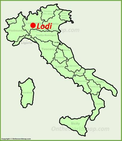Lodi location on the Italy map