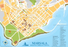 Marsala sightseeing map