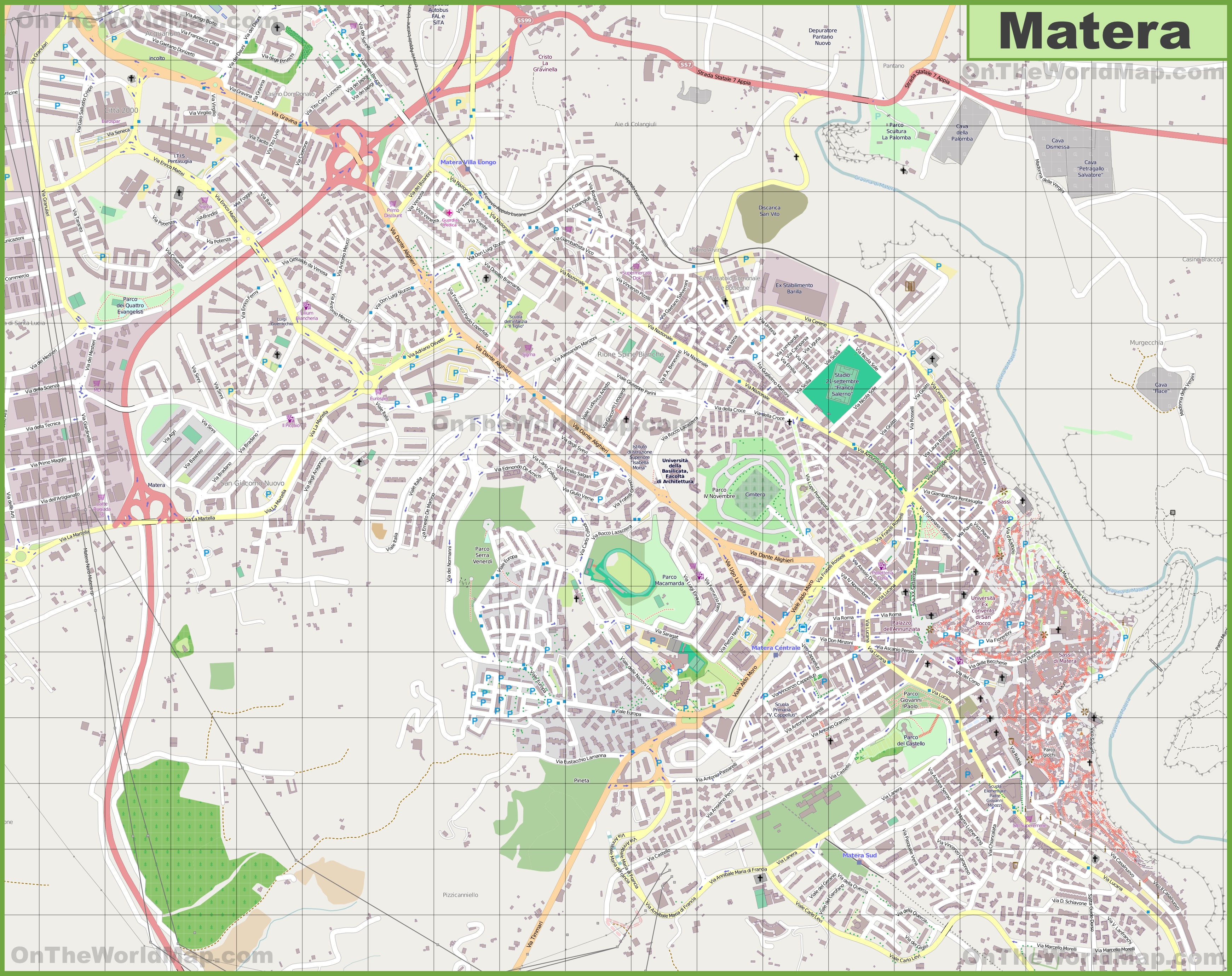 La Maddalena Old Town Map