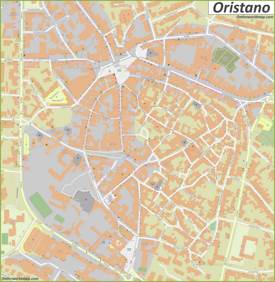 Oristano Old Town Map