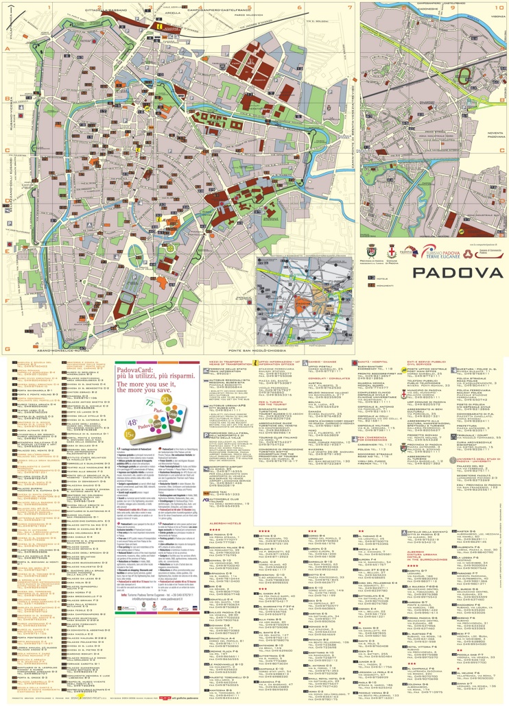 Padova tourist map