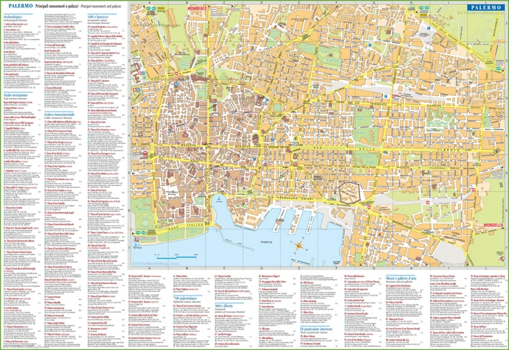 Palermo tourist attractions map