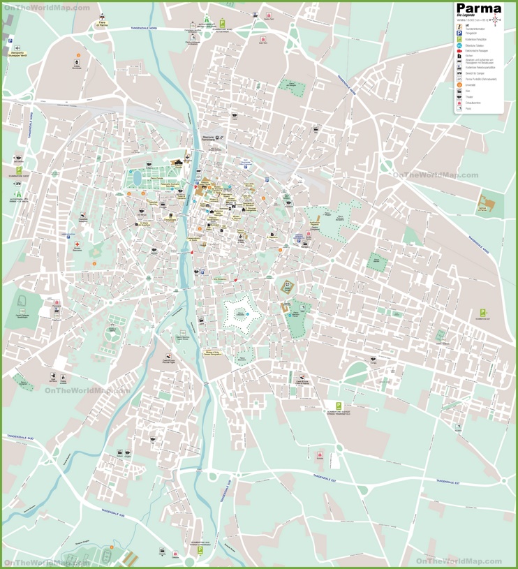 Parma tourist attractions map