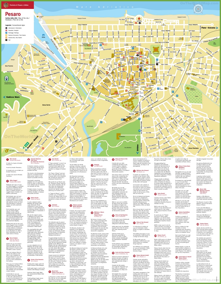 Pesaro tourist map