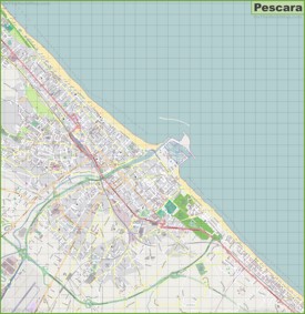 Large detailed map of Pescara