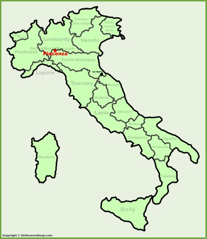 Piacenza Location Map