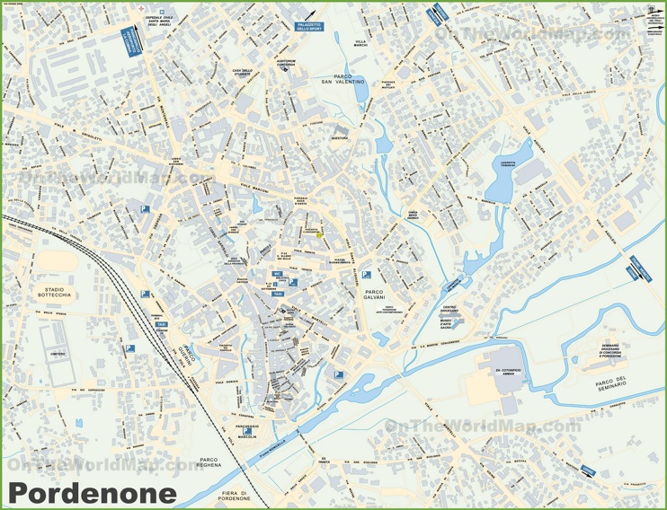 Pordenone tourist map