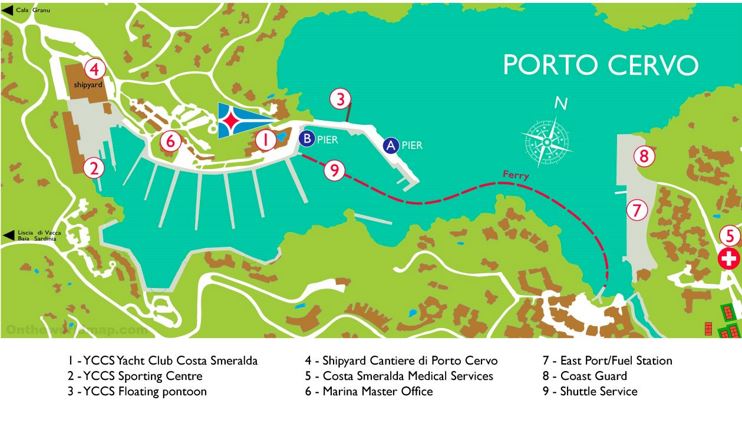 Porto Cervo Tourist Map