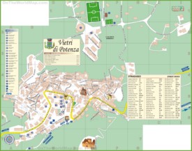 Potenza tourist map