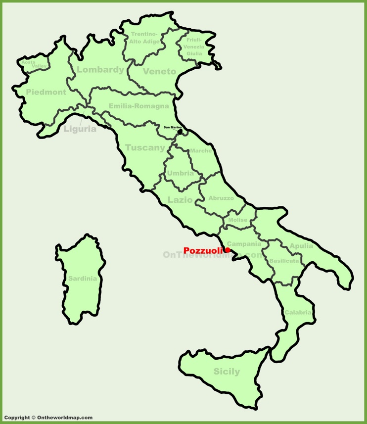 Pozzuoli location on the Italy map