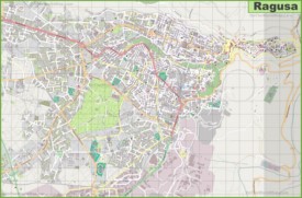 Large detailed map of Ragusa
