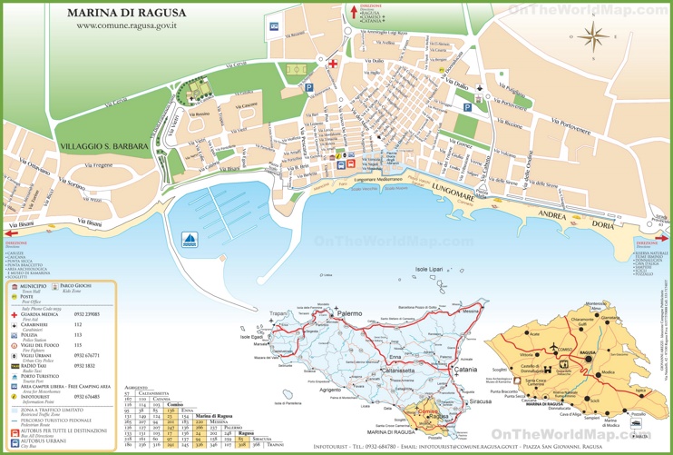 Map of Marina di Ragusa