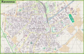 Large detailed map of Ravenna