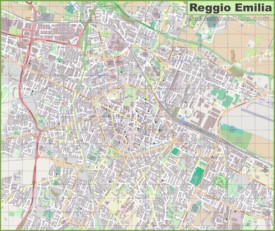 Large detailed map of Reggio Emilia