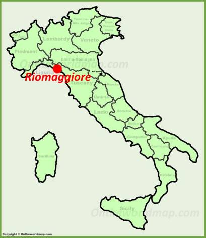 Riomaggiore location on the Italy map