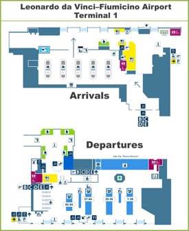 Fiumicino Airport Terminal 1 Map