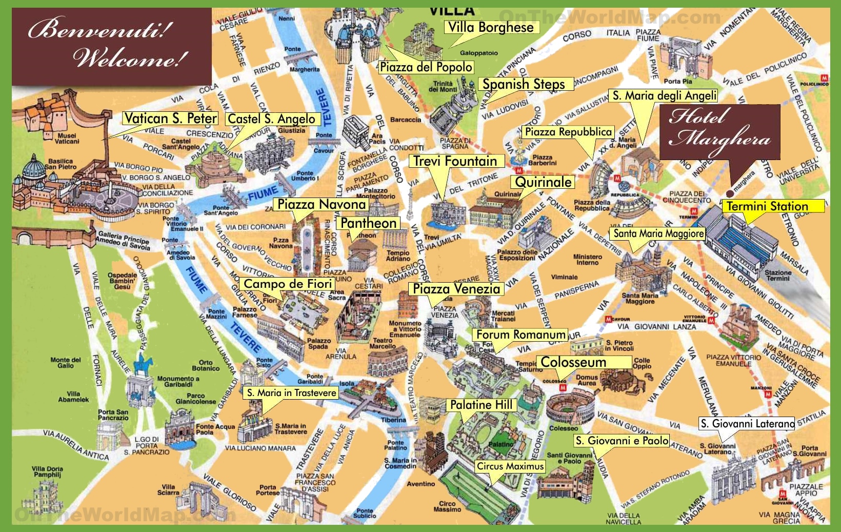 Map of Rome Travel