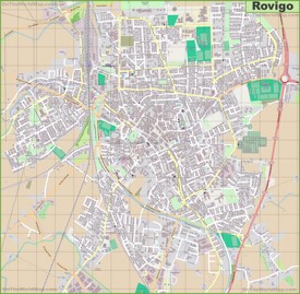 Large detailed map of Rovigo