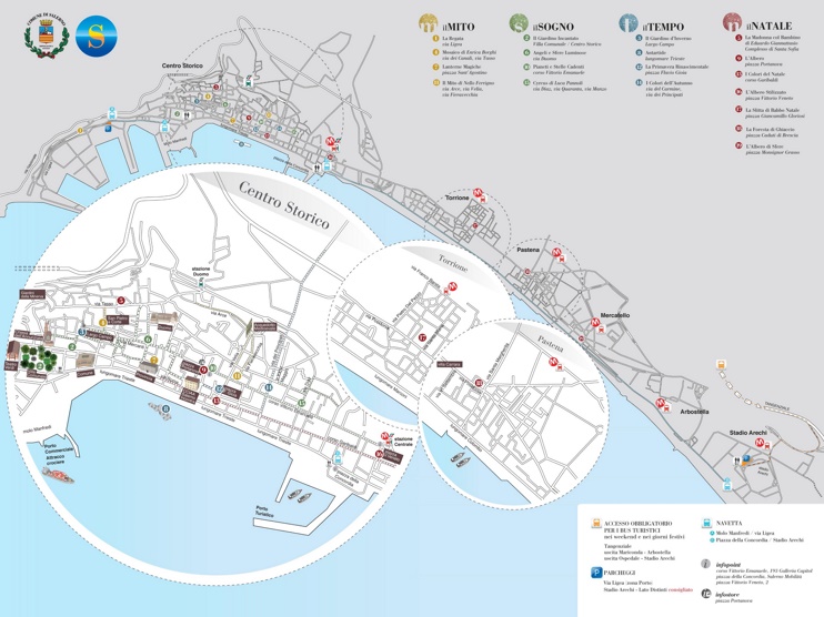 Salerno tourist map