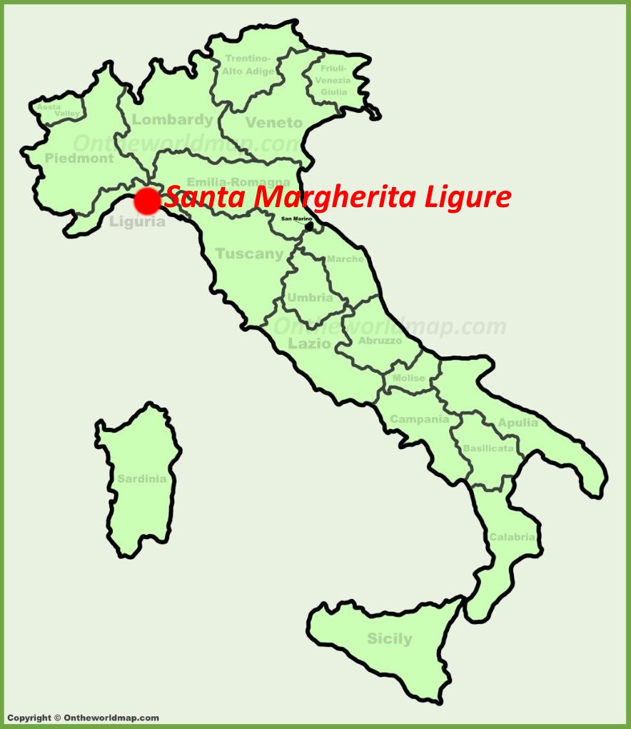 Santa Margherita Ligure location on the Italy map