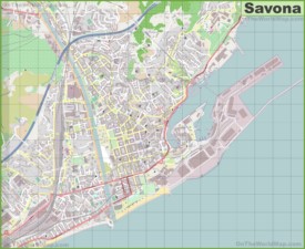 Large detailed map of Savona