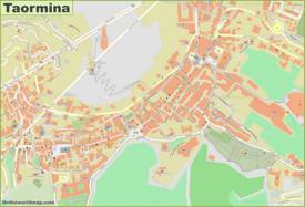 Taormina Old Town Map
