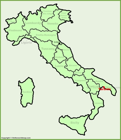 Taranto Location Map