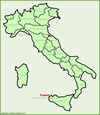 Trapani Location Map