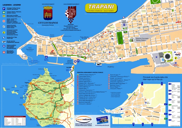 Trapani sightseeing map