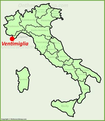 Ventimiglia Location Map
