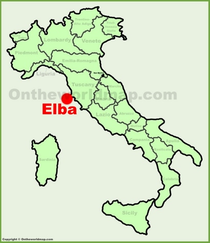 Elba Location Map