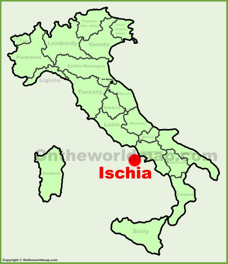 Ischia location on the Italy map