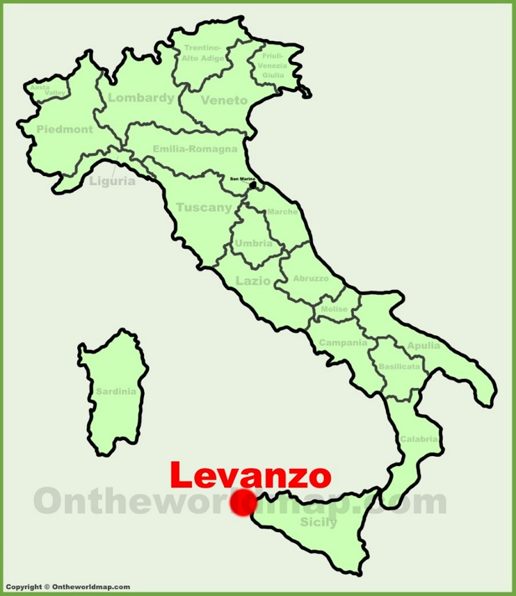 Levanzo location on the Italy map