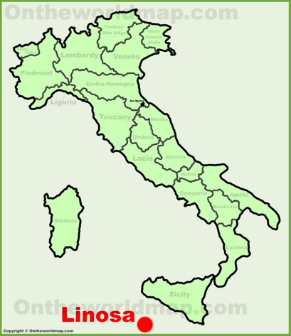 Linosa Location Map