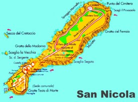 San Nicola island map