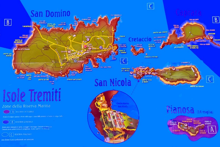 Isole Tremiti tourist map